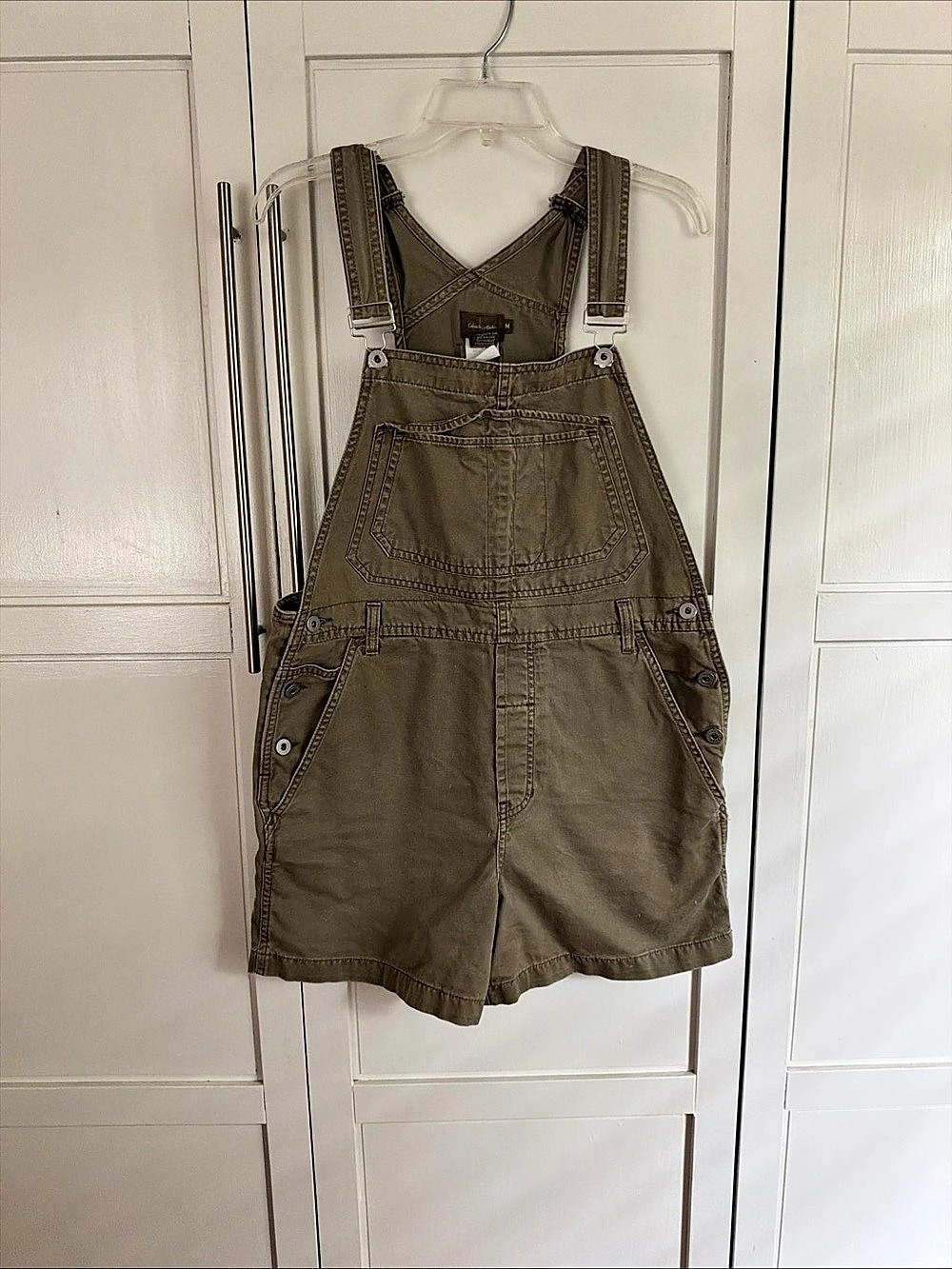 Calvin Klein Jeans Cargo Overall Romper Brown Size Medium